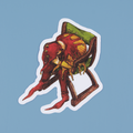 Jester Down Sticker
